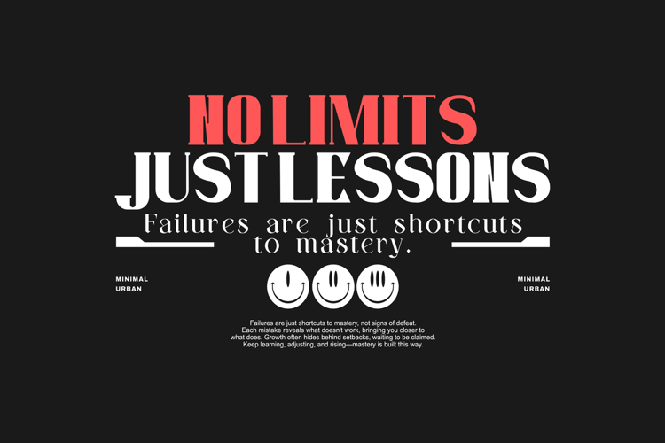 No Limits Urban Typography T-shirt Design