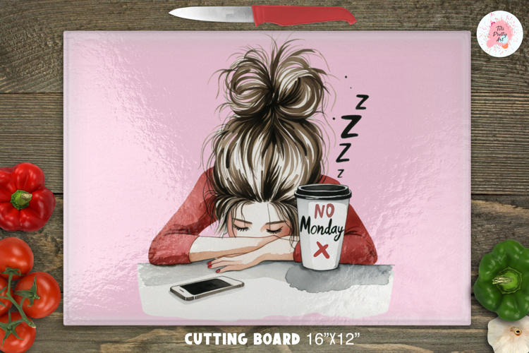 No Mondays Cutting Board Sublimation Png, Funny Png