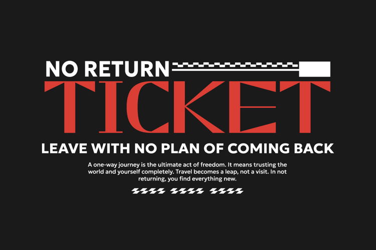 No Ticket Urban Typography T-shirt Design