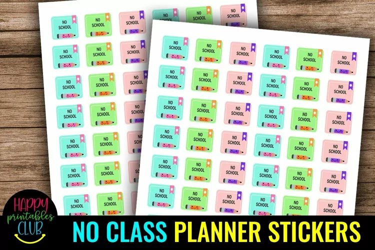 No School Planner Stickers I Student Planner Stickers