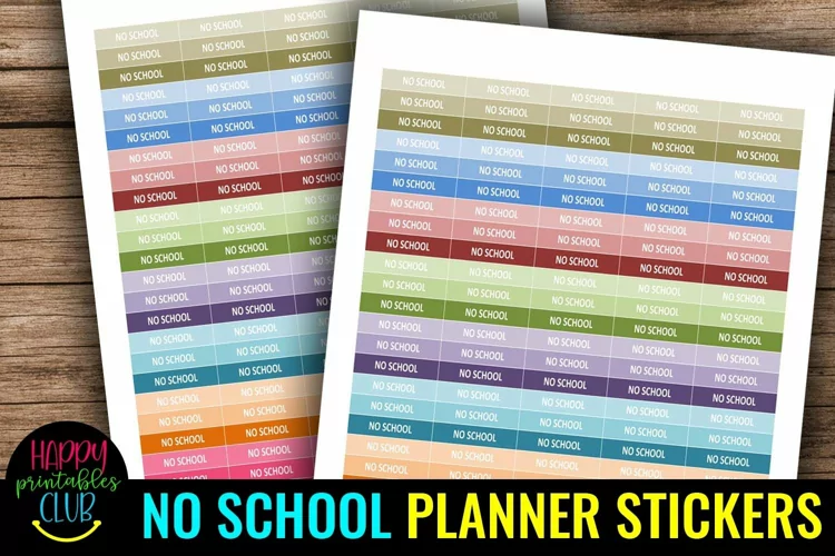 No School Planner Stickers I No School Reminder Stickers