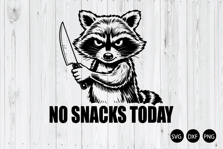 No Snacks Today SVG, Funny Raccoon SVG, Raccoon SVG