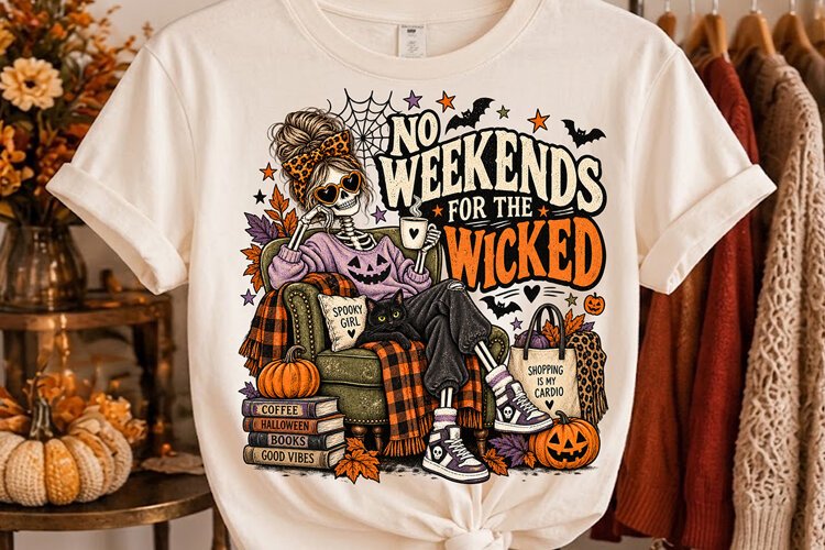 No Weekends for the Wicked Halloween PNG