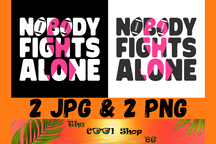 Nobody Fights Alone Png, Breast Cancer Awareness Png example image 1
