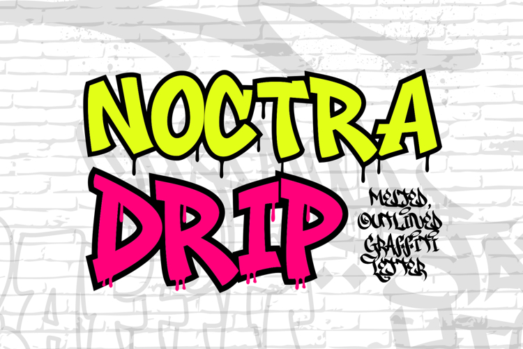 Noctra Drip - Melted Graffiti Font example image 1