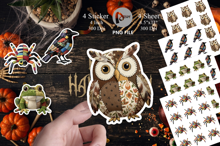 Nocturnal Animal Fabric Sticker
