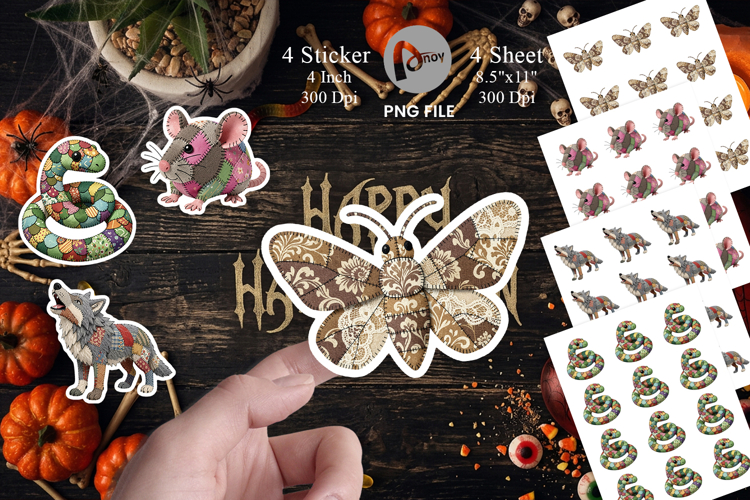 Nocturnal Animal Fabric Sticker