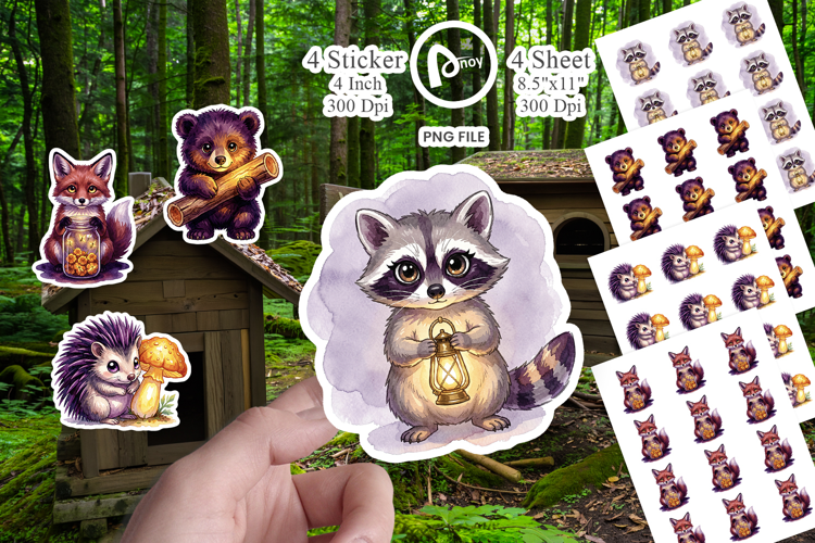 Nocturnal Forest Glimmer Sticker