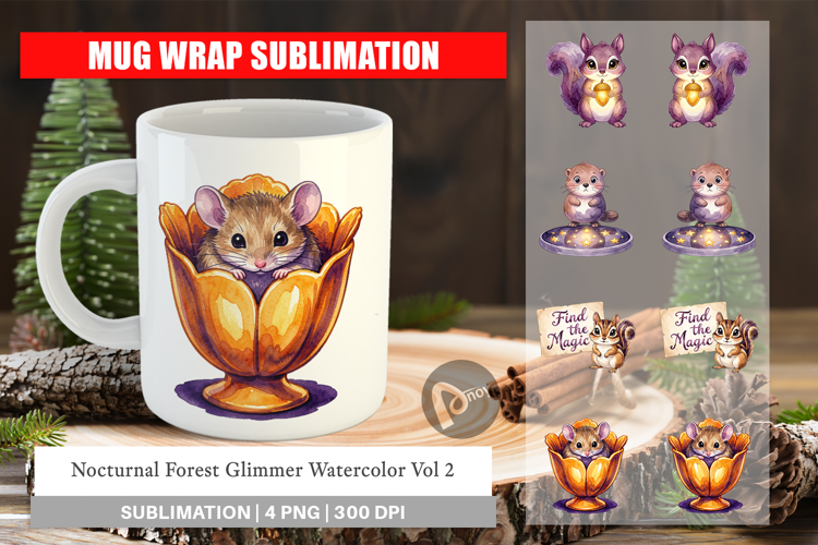 Nocturnal Forest Glimmer Mug Wrap