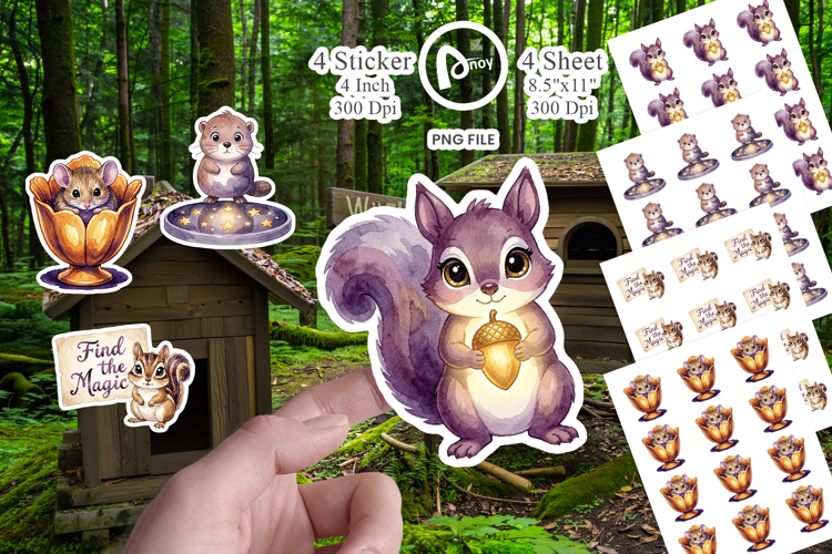 Nocturnal Forest Glimmer Sticker