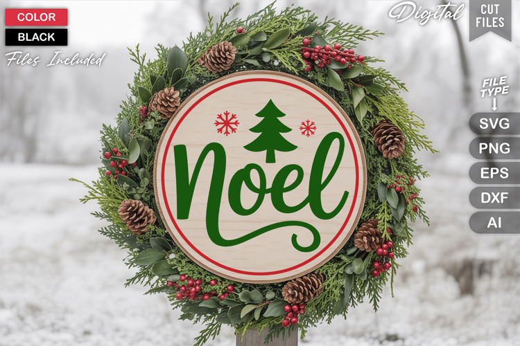 Round Christmas Ornament Svg Image 8