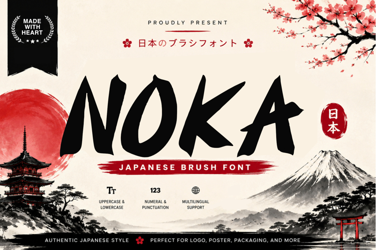 Noka - Brush Font Japan Style