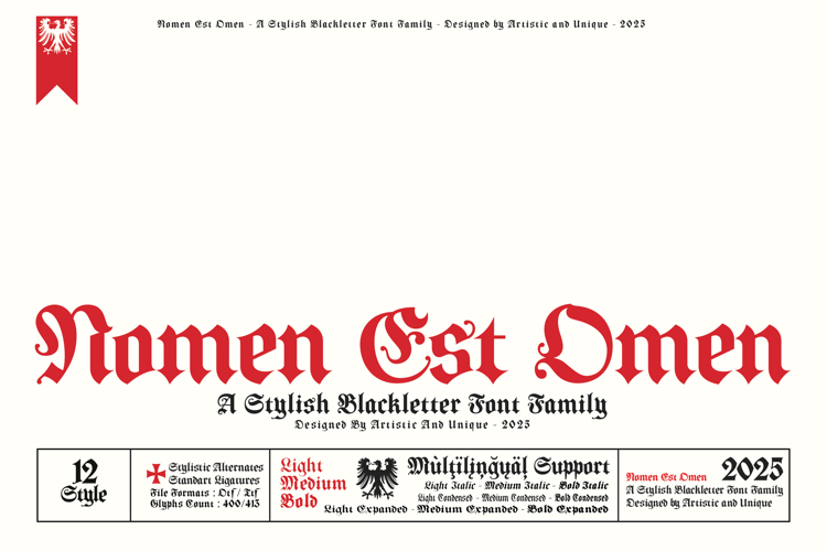 Nomen Est Omen - Blackletter Font Family