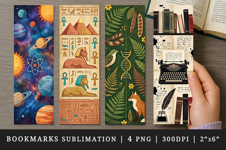 Non fiction bookmarks printable sublimation bookmark design example image 1