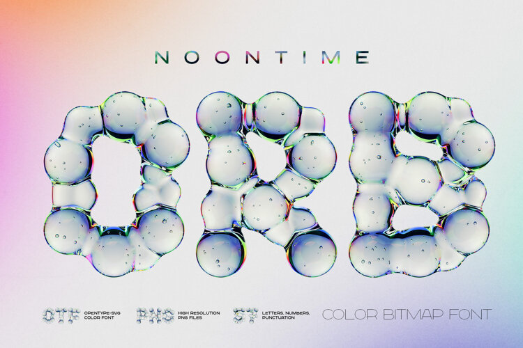 Noontime ORB - Color Bitmap Font example image 1