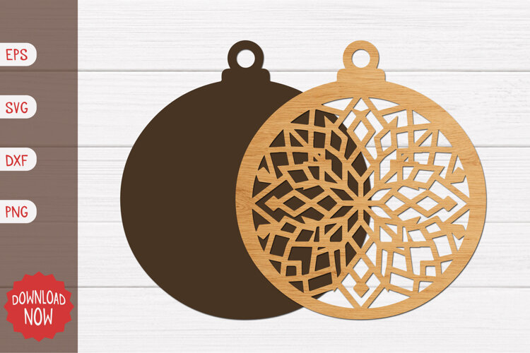 Nordic Diamond Christmas Ornament SVG example image 1