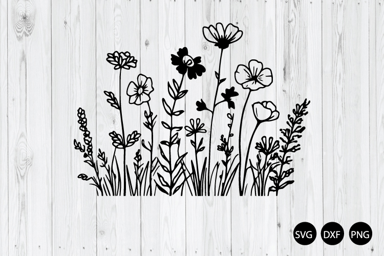 Nordic Wildflowers SVG, Wildflower SVG, Flower Meadow SVG