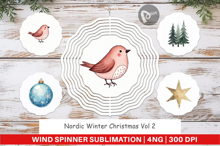 Nordic Winter Christmas Wind Spinner