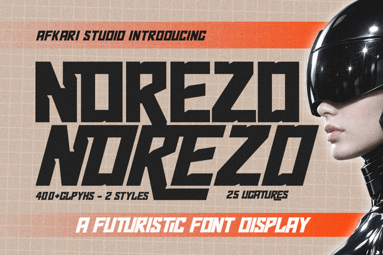 Norezo - A Futuristic Display Font