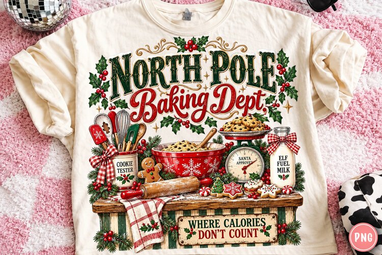 North Pole Baking Dept PNG | Where Calories Don’t Count Png example image 1