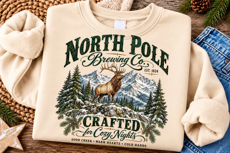North Pole Brewing Co PNG | Crafted for Cozy Nights Vintage
