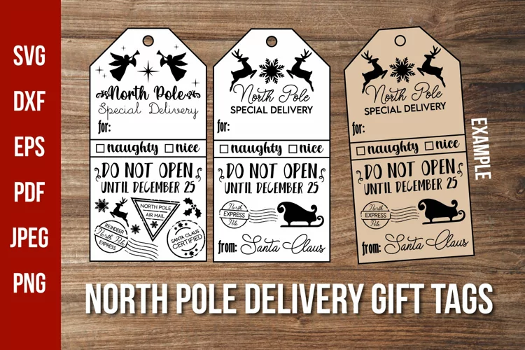 Christmas Special Delivery Tags, North Pole Special Delivery