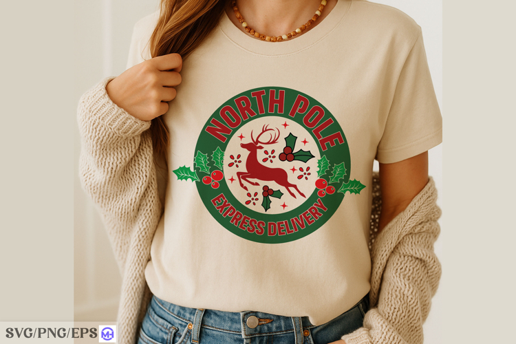 North Pole Express Delivery SVG Christmas Holiday Cut File