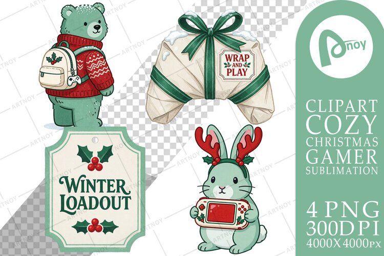 North Pole Handheld Gaming Heroes Sublimation example image 1