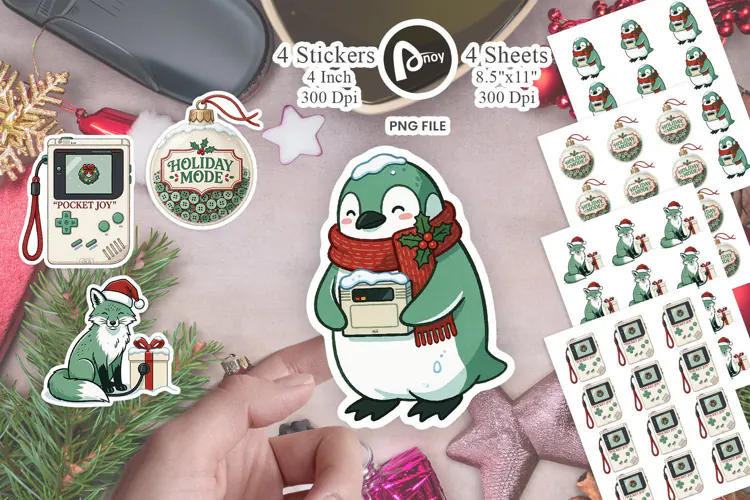 North Pole Handheld Gaming Heroes Sticker