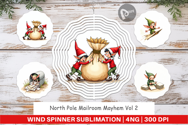 North Pole Mailroom Wind Spinner