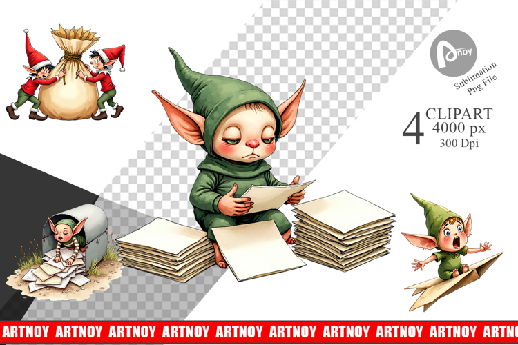 North Pole Mailroom Mayhem Clipart