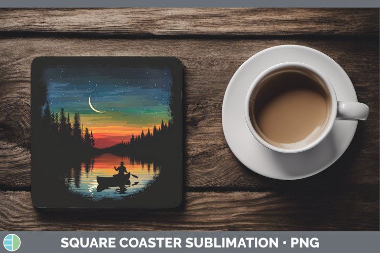 GorgeousNorthern Lights Square Coaster design.