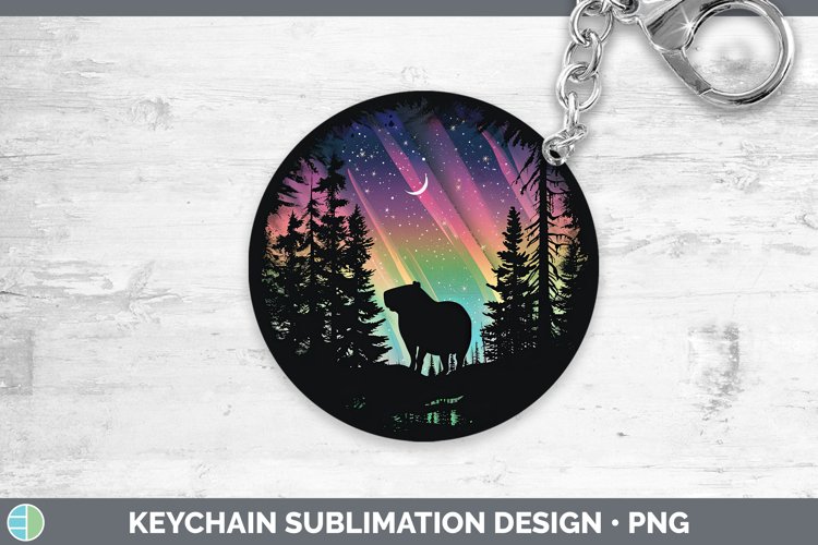 GorgeousNorthern Lights Keychain design.