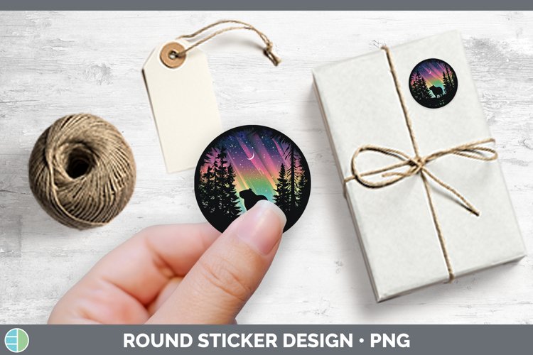 GorgeousNorthern Lights Stickers design.