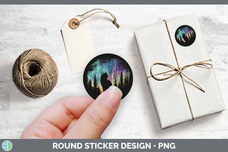 GorgeousNorthern Lights Stickers design.