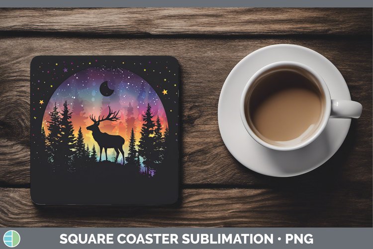 GorgeousNorthern Lights Square Coaster design.