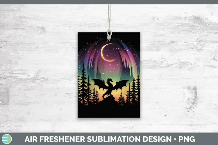 Northern Lights Dragon Air Freshener Sublimation Car Freshen