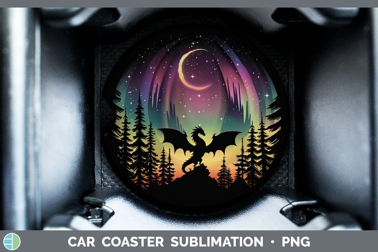 GorgeousNorthern Lights Car Coaster design.