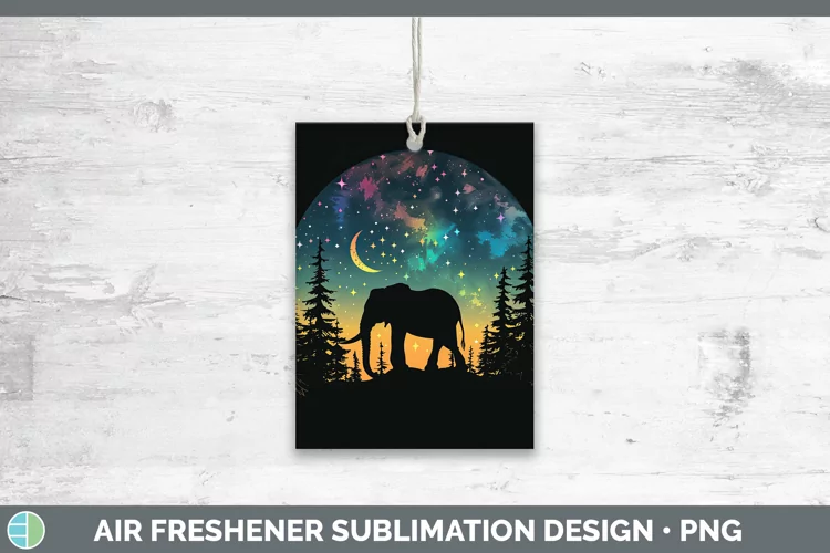 Northern Lights Elephant Air Freshener Sublimation Car Fresh