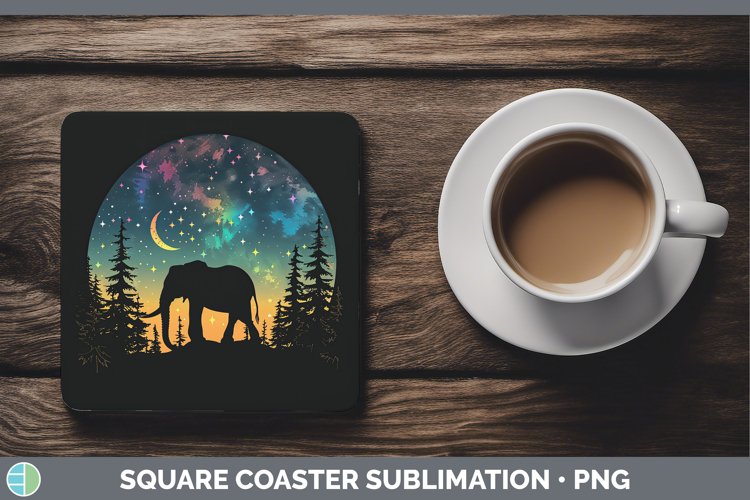GorgeousNorthern Lights Square Coaster design.