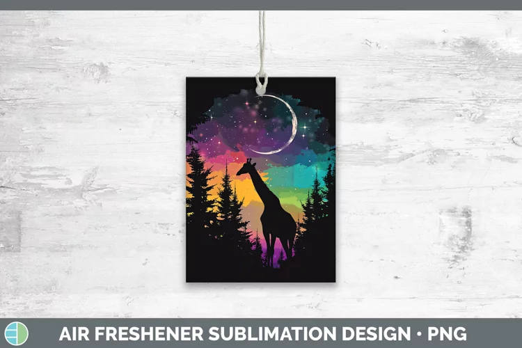 Northern Lights Giraffe Air Freshener Sublimation Car Freshe