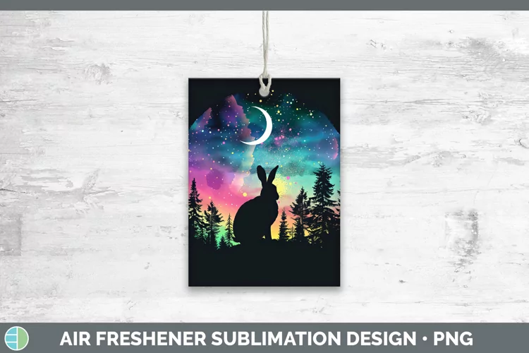 Northern Lights Hare Air Freshener Sublimation Car Freshener