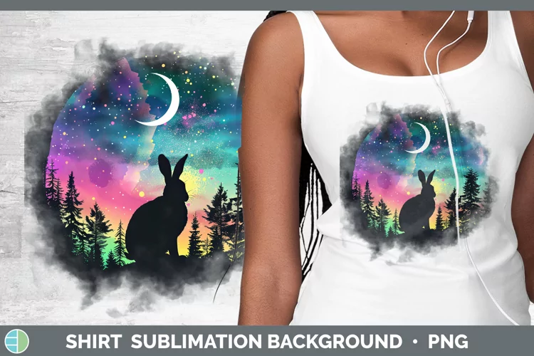 Northern Lights Hare Shirt Sublimation Sublimation Backgroun
