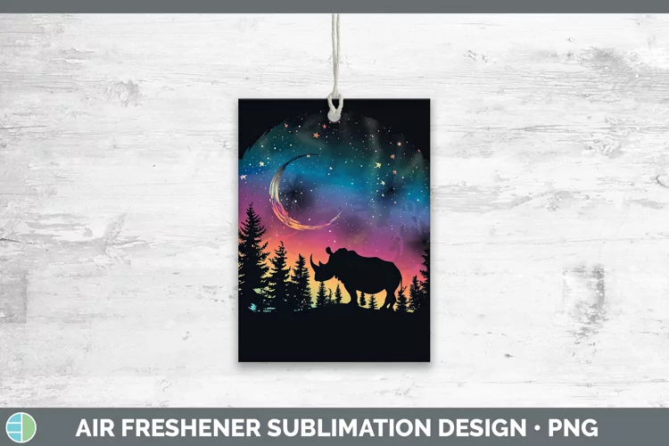 Northern Lights Rhino Air Freshener Sublimation Car Freshene