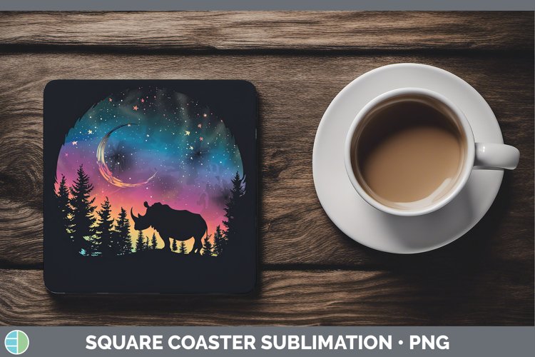 GorgeousNorthern Lights Square Coaster design.