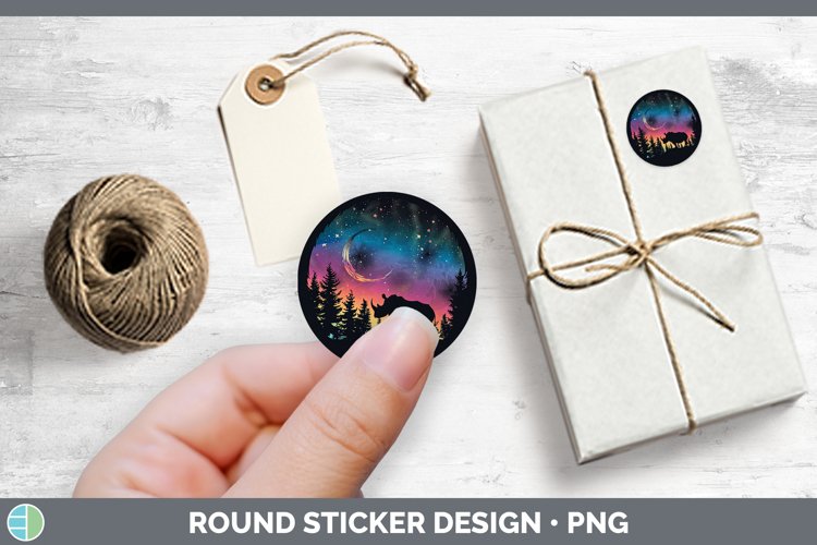 GorgeousNorthern Lights Stickers design.