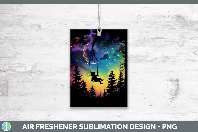 Northern Lights Tree Swing Child Air Freshener Sublimation C