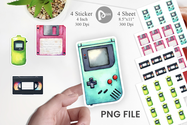 90s Tech & Gadgets Sticker