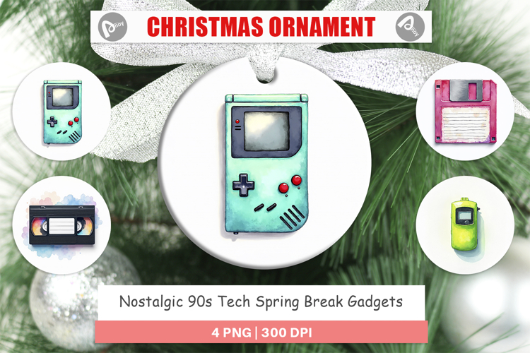 90s Tech & Gadgets Ornament