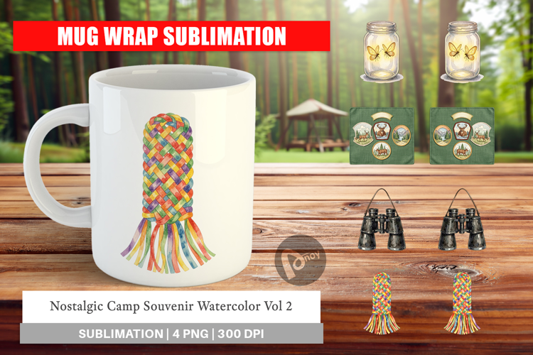 Nostalgic Camp Souvenir Mug Wrap
